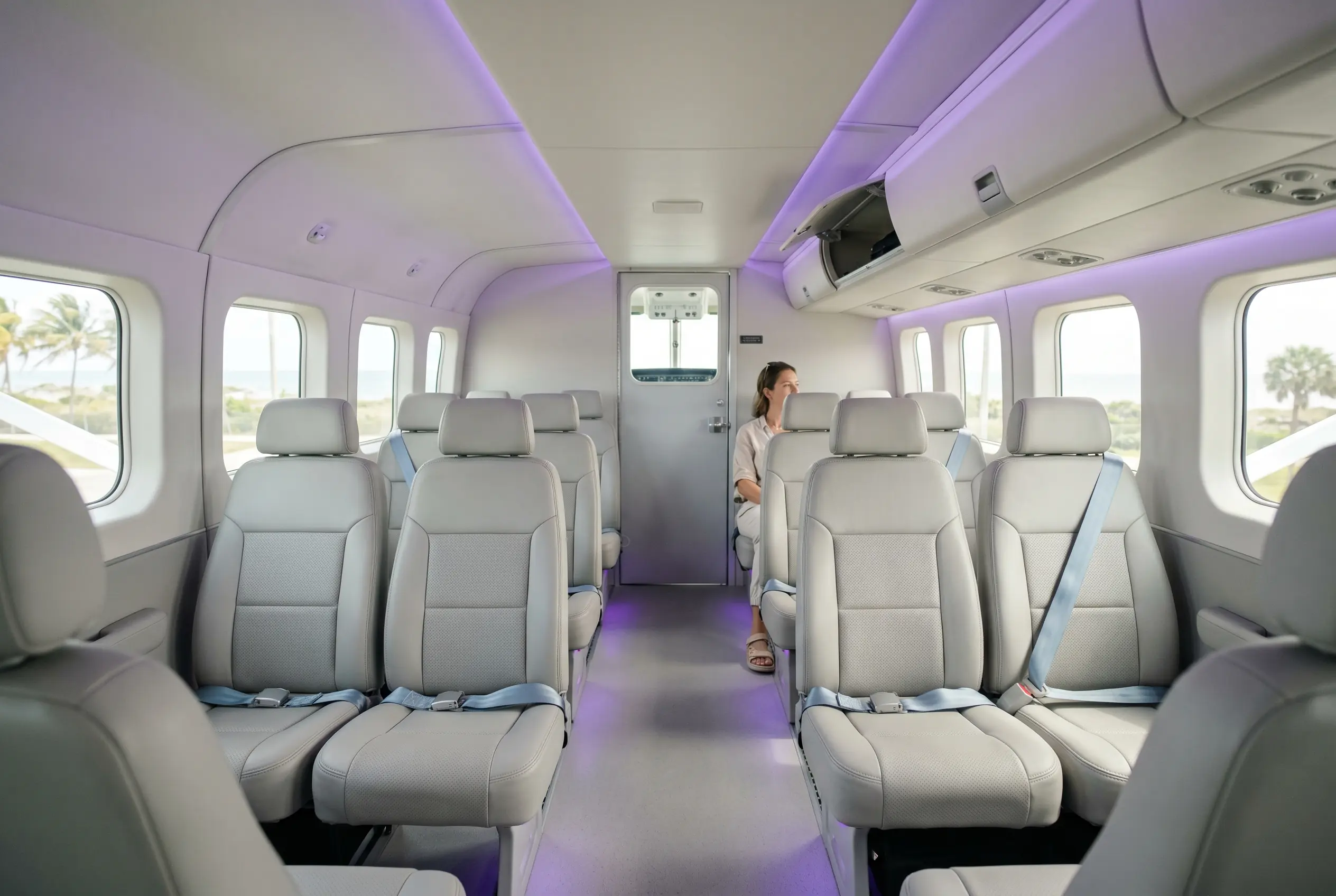 Cessna Grand Caravan EX cabin with utility seating for a South Florida charter