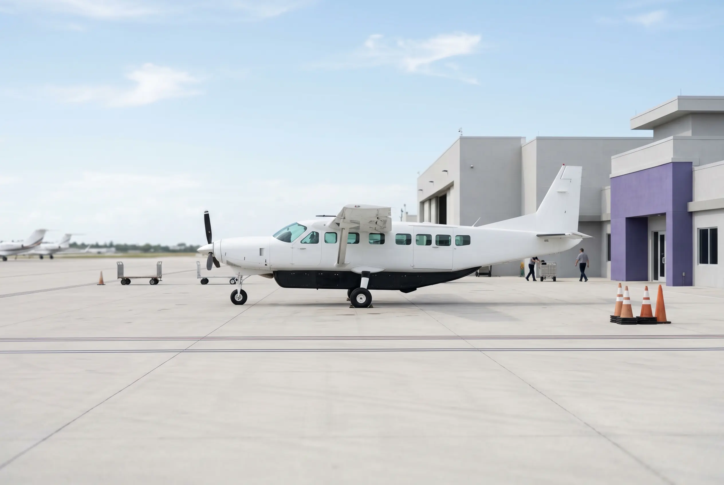 Cessna Grand Caravan EX with cargo pod on a South Florida ramp