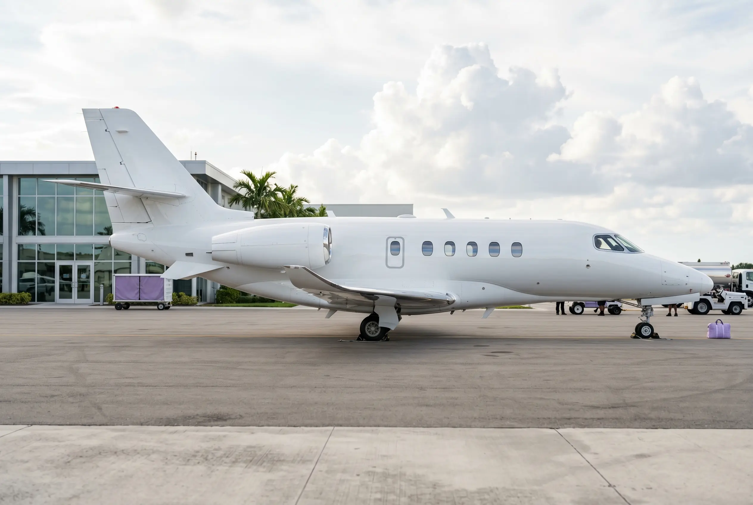 Cessna Citation Latitude on a South Florida ramp before a Miami to New York departure