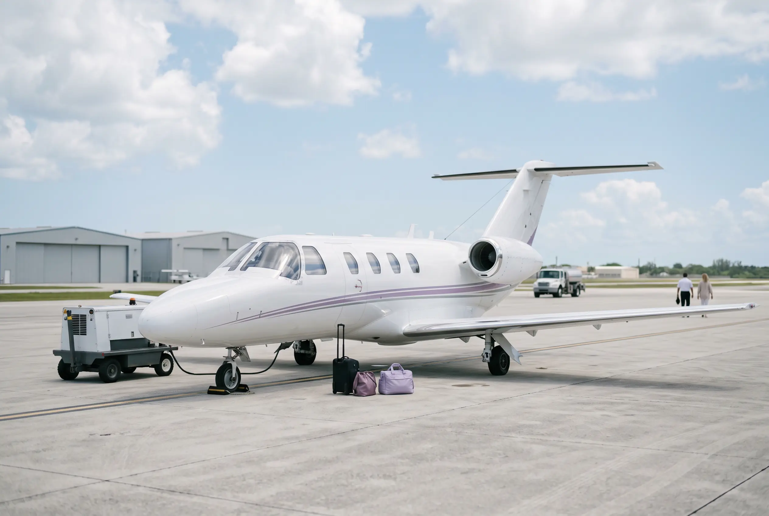 Cessna Citation M2 on a South Florida ramp before a Miami to New York departure