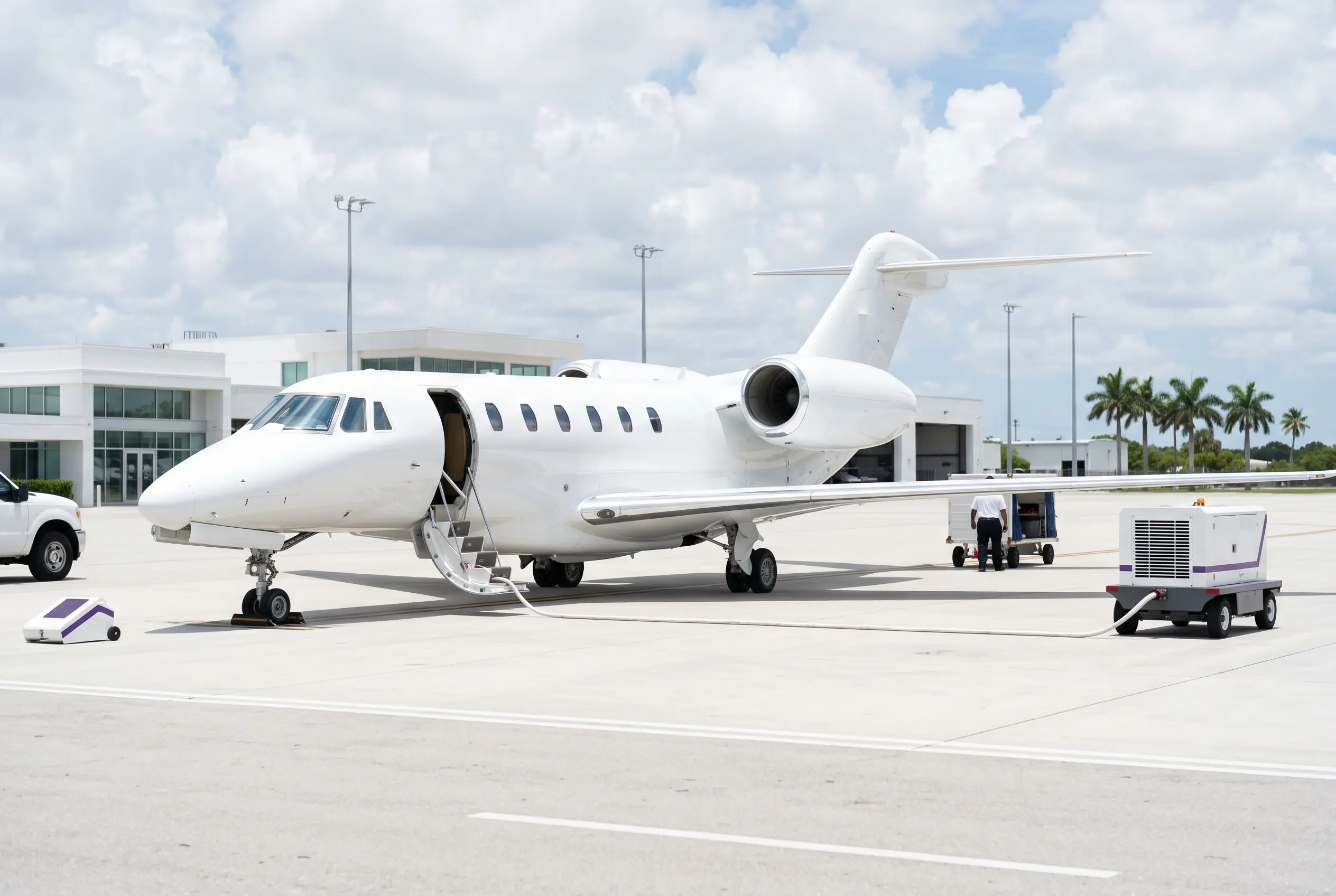 Cessna Citation X on a South Florida ramp before a Miami to New York departure