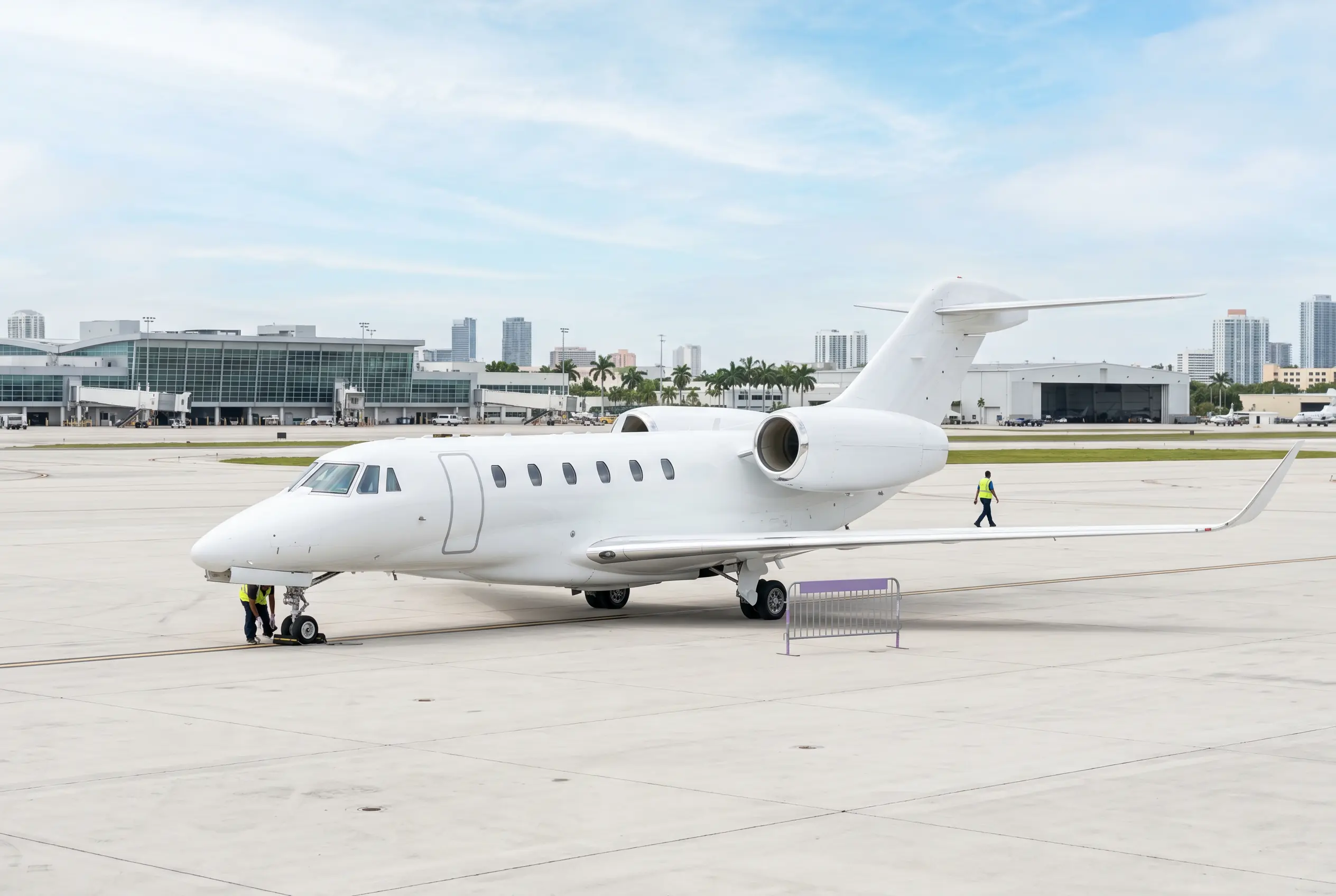 Cessna Citation X+ on a South Florida ramp before a Miami to New York departure