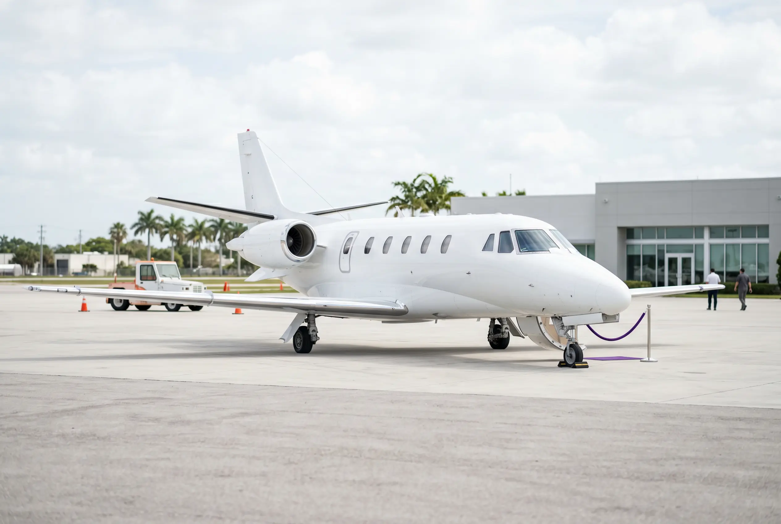 Cessna Citation XLS+ on a Miami ramp ahead of a flight to New York