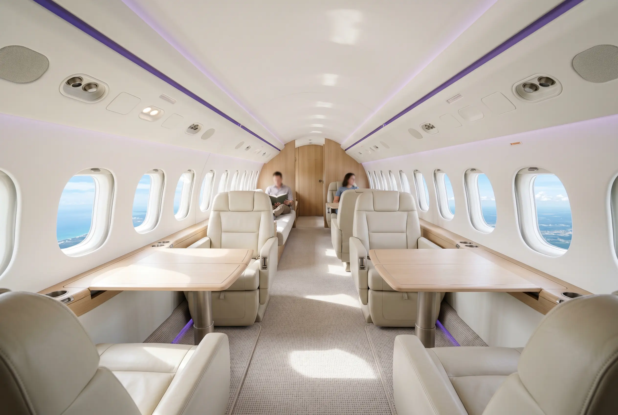 Dassault Falcon 8X long cabin for a Miami to New York charter
