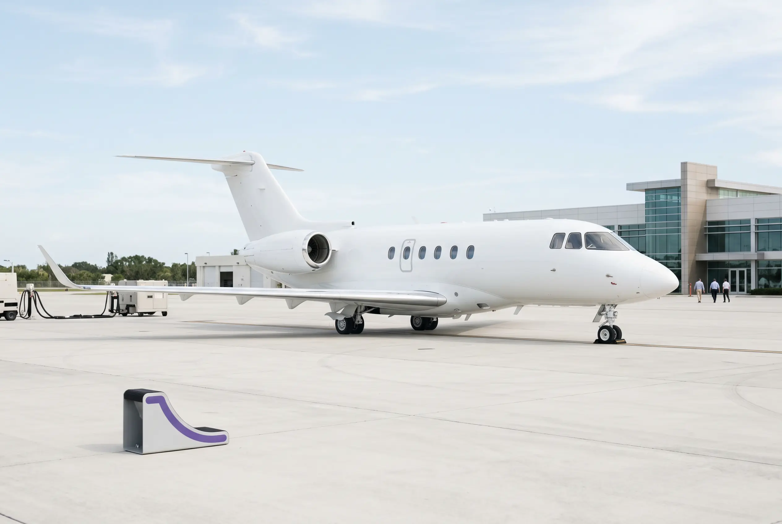 Hawker 4000 on a South Florida ramp before a Miami to New York departure