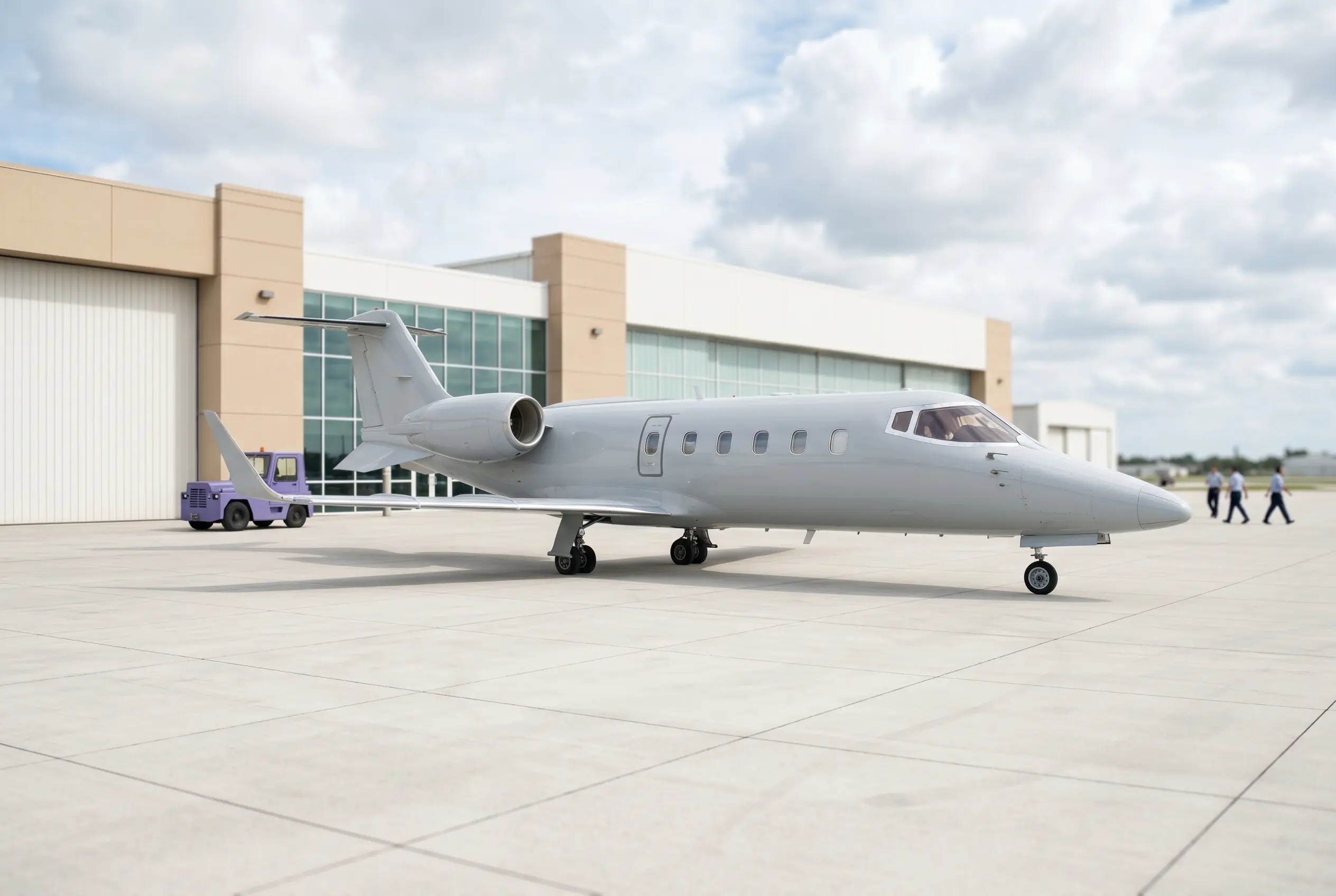 Bombardier Learjet 60XR on a South Florida ramp before a Miami to New York departure